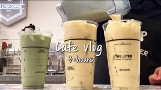 (Eng)🥳1.3 million commemoration🥳 3 hours video collection / cafe vlog
