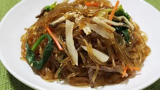 잡채  .Korean JapChae Recipe. Glass Noodle 반찬만들기 #11