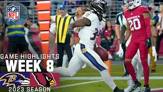 Baltimore Ravens vs. Arizona Cardinals Game Highlights | NFL 2023 Week 8