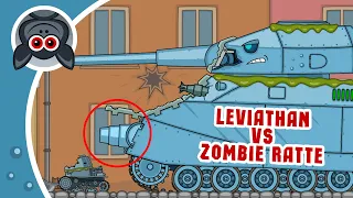 Leviathan vs Ratte. Steel Monsters. Cartoons About Tanks