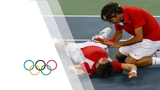 Federer & Wawrinka - 15 Seconds of Friendship | Beijing 2008 Olympics