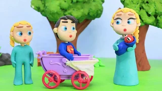 DibusYmas Playground 💕 Superhero Play Doh Stop motion cartoons