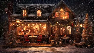 Snowy Night Jazz Cafe | Jazz Music for Relax, Study, Work to (Winter Music & Snow Falling)