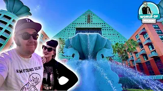 Disney Date Night! Swan & Dolphin Resort, Boardwalk and Pop Century! 4K