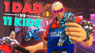 Flats Tries 11 Kids Vs 1 Dad Custom Game In Overwatch 2 AGAIN