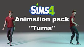 Animation pack Sims 4(TURNS)/Mocap animation/Realistic animations/(DOWNLOAD)