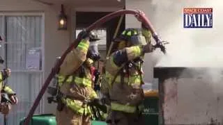 Dumpster Fire Damages House, Fanned By High Winds