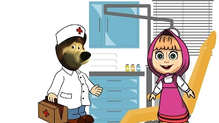 Masha And The Bear Cry at Dentist when ate Many Lollipops