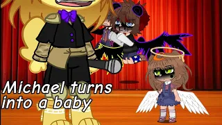 Michael turns into a baby//FNAF//Gacha//Remake//