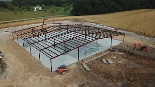 Building a pre-fab steel building frame