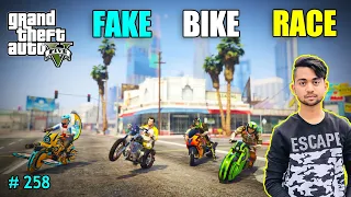 BIGGEST BIKE RACE IN LOS SANTOS | MICHAEL ATTACK ON TOMMY WITH STUN GUN | GTA V GAMEPLAY #258