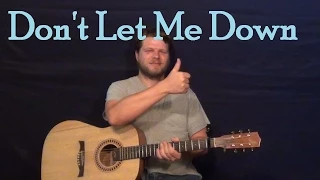 Don't Let Me Down (The Beatles) Easy Guitar Lesson How to Play Tutorial
