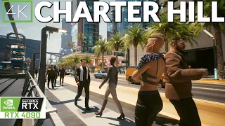 Walking in Cyberpunk 2077: Overdrive Ray Tracing RTX 4090 - Charter Hill