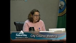 11/06/2018 Federal Way City Council - Regular Meeting