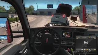 playing american truck simulator for the first time