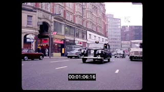 1960s London, Busy Street Traffic, 35mm