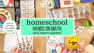 MATH MANIPULATIVES FOR HOMESCHOOL || MONTESSORI INSPIRED LEARNING ACTIVITIES PRE-K TO 1ST GRADE
