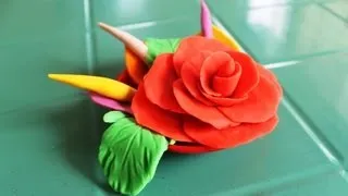 How to Make Play Doh Flower | Easy Rose Play-Doh