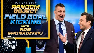 Random Object Field Goal Kicking Contest with Rob Gronkowski | The Tonight Show