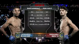 MMA Brasil   Luta Completa entre LEONARDO BUAKAW X FERNANDO BEN 10   SFT 33