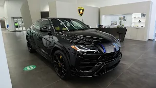 CHECK OUT this SINISTER 2022 Lamborghini Urus in Nero Noctis!