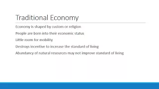 Types of Economic Systems