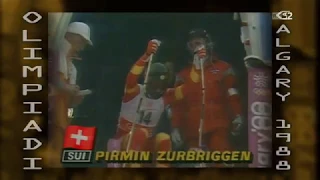 Ski alpino 1988 Olimpics, Downhill P.Zurbriggen, P.Muller