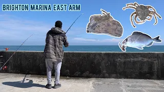 Fishing at Brighton Marina East Arm, East Sussex - UK Tour Episode 3