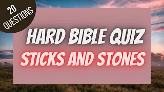 Sticks and Stones Hard Bible Quiz | BIBLE QUIZ