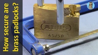 (picking 555) How secure are brass padlocks? - hitting the weak point on an ABUS 45/50