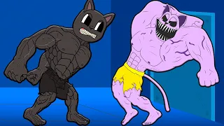 MUSCLE CATNAP VS MUSCLE CARTOON CAT! Poppy Playtime Chapter 3 vs Trevor Henderson Cartoon Animation
