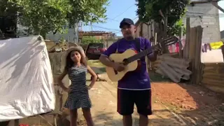 Geovanny de Alagoas e geovanna a menor repentista do Brasil violão e voz Eu duvido é á música