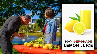 Selling Lemonade BUT it's 100% SOUR LEMON JUICE