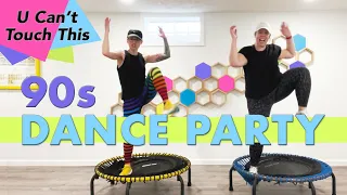 Rebounder Workout 90's Music // U Can't Touch This // 90s Dance Trampoline Workout