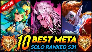 10 BEST META HERO FOR SOLO RANKED 2024 (UPDATE) S31 - Mobile Legends Tier List