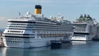 Overtourism and environmental fears as giant new cruise ship launches in Barcelona