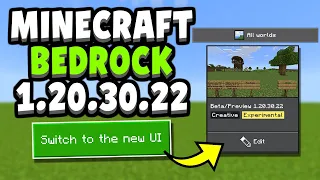 NEW WORLD MENU UI ADDED! in Minecraft Bedrock 1.20.30.22 Beta!