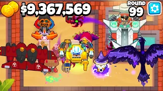 $9,367,569 at Round 99 With NO MODS?! | Best Farming Strategy in BTD 6!