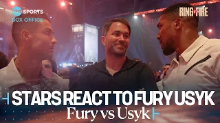 Cristiano Ronaldo, Eddie Hearn & Anthony Joshua react after winner of #FuryUsyk 🇸🇦 is announced 👀