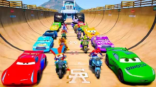 GTA V SPIDER MAN 2, FIVE NIGHTS AT FREDDY'S, POPPY PLAYTIME CHAPTER 3 Join in Epic New Stunt Racing