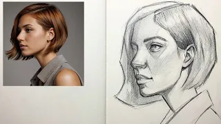 How to Draw portrait with the Loomis method
