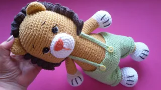 León de 34cm // Teje con GanchiBol un amigurumi