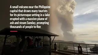 Volcano erupts near Manila; villagers flee, airports shut