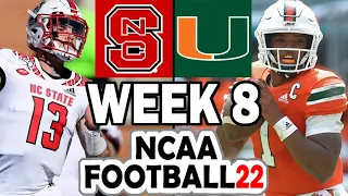NC State at Miami - 2021 Week 8 Simulation (NCAA Football 22)