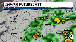 First Alert: Rain to last until afternoon hours, temps warm up for end of week