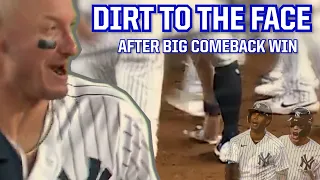 Donaldson celebrates the walk-off by throwing dirt in Rizzos face, a breakdown