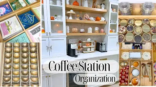 New! Fall 2023 Organized Coffee Station! Declutter + Organize my new coffee station with me!