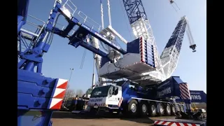 Installing & Dismantling Of Giant Mobile Crane - Heavy Equipments. Extremely Dangerous Crane Fails