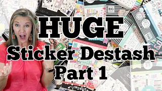 HUGE Sticker Destash || Part 1 || Organize With Me