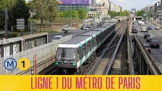 [Metro Cab Ride] Ligne 1 du métro de Paris/ Château de Vincennes → La Défense